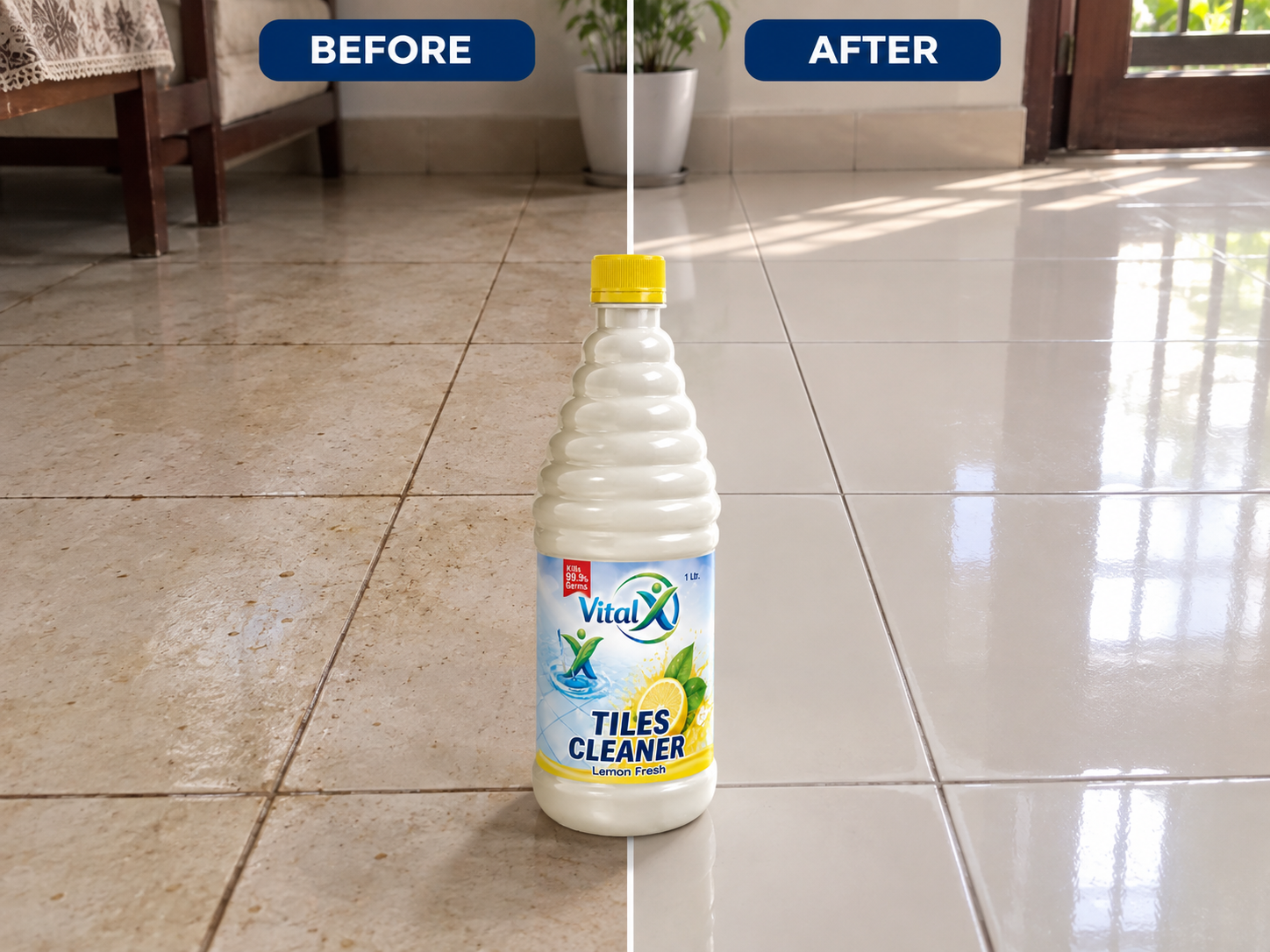 Tiles before cleaning
